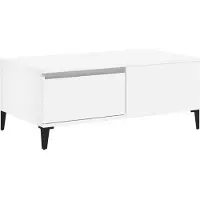 vidaXL Salontafel 90x50x36,5 cm bewerkt hout wit