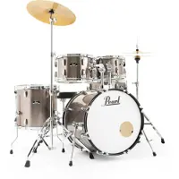 Pearl Roadshow 5pc Fusion Drum Kit w/Sabian Cymbals Bronze Metallic