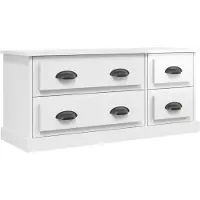 vidaXL Tv-meubel 100x35,5x45 cm bewerkt hout hoogglans wit