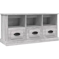 vidaXL Tv-meubel 100x35x50 cm bewerkt hout grijs sonoma eikenkleurig