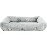 Trixie Hondenmand - Nando Hoekig Lichtgrijs - 60x50 cm, Pluche, Polyester, Schuimrubber Vulling