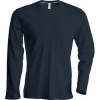 Kariban Mannen, Sportief shirt, Slank T-shirt met ronde hals, lange mouwen (3XL), Grijs, 3XL