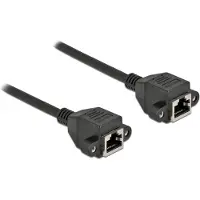 DeLOCK Network Extension Cable S/FTP RJ45 jack to RJ45 jack Cat.6A 50 cm black