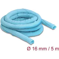 DeLOCK Woven Sleeve self-closing heat-resistant 5 m x 16 mm blue