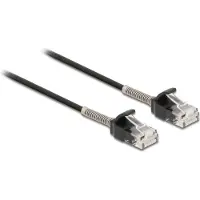DeLOCK Cable RJ45 plug to RJ45 plug with bend protection Cat.6A 2 m black