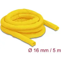 DeLOCK Woven Sleeve self-closing heat-resistant 5 m x 16 mm yellow