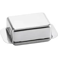 Weis Boterschaaltje voor 125g boter 12,5x7,5x4,5cm Roestvrij staal, Opbergblikken, Grijs