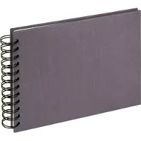 Walther design SA-509-R Cloth - Spiraal album - Formaat 23 x 17 cm - Antraciet