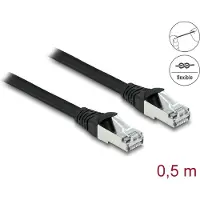 DeLOCK RJ45 Network Cable Cat.6A S/FTP PUR Outdoor 0.5 m black