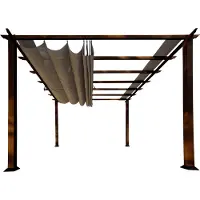 Paragon Aluminium pergola florida 1111 houtlook 350x350x235cm -