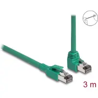 DeLOCK RJ45 Network Cable PROFINET SF/UTP 90° angled 3 m green