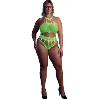 Ouch! Glow in the Dark Body met Griekse halslijn - Groen