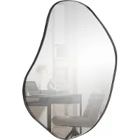 Woood Romee Organische Spiegel - Metaal - Zwart - 100x70x4