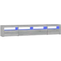 vidaXL Tv-meubel met LED-verlichting 240x35x40 cm grijs sonoma eiken