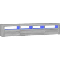 vidaXL Tv-meubel met LED-verlichting 210x35x40 cm grijs sonoma eiken
