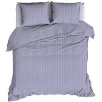 Satin d'or Dekbedovertrek Streep Lilac Satijn-200 x 200 / 220 cm | 2-Persoons