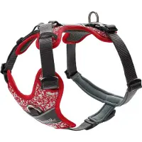 Hunter Geschirr Divo Reflect, kleur: rood/grijs, maten: L