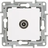 Legrand NILOE TV-antenneconnector, stekker, doorgaande verbinding, 14 dB, wit, 764552