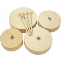 Rohema SET OF 4 WOODEN TOMS + 4 BEATERS - 3+