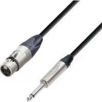 Adam hall 5 STAR Neutrik XLR (F) to Unbalanced TS 1/4" Jack Cable 3m