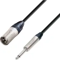 Adam hall 5 STAR Neutrik XLR (M) to Unbalanced TS 1/4" Jack Cable 10m