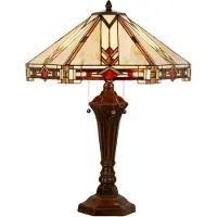 LumiLamp Tiffany tafellamp 75 cm glas tiffany bureaulamp