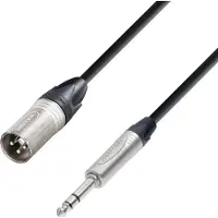 Adam hall 5 STAR Neutrik Balanced XLR (M) to TRS 1/4" Jack Cable 5m
