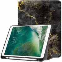 IMoshion Design Trifold Bookcase voor de Apple iPad 6 (2018) 9.7 inch / iPad 5 (2017) 9.7 inch / Air 2 (2014)/Air 1 (2013) - Black Marble