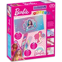 Barbie - Barbie Megapack DOTZIES 5-delig - Diamond Painting - 1 Etui, 2 Armbandjes 21 x 2cm, 2 Stickers - 1.339 Dotz - Complete DIY Set Voor Kinderen Vanaf 6 Jaar - Roze