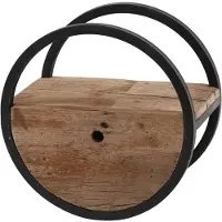 Dimehouse Industrieel rond wandrek hout en metaal Liv 50 cm