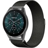 Shop4 - Geschikt voor Bandje voor OnePlus Watch - Metaal Zwart