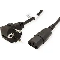 Bachmann Stroomkabel, recht IEC-Female, zwart, 1 m