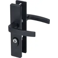 Nemef veiligheidsbeslag PC55 langschild kruk/kruk 3417-II met kerntrek beveiliging SKG3 aluminium zwart
