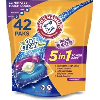 Arm & Hammer - Plus OxiClean with Odor Blasters 5-in-1 Fresh Burst Laundry Detergent - Wasmiddel - 42 capsules