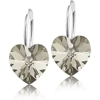 Montebello Oorbellen Alicia HZ110 - Swarovski Hart - 925 Zilver Gerhod. - Ø14mm - 24mm