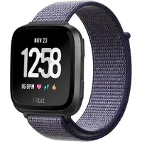 Shop4 - Geschikt voor Bandje geschikt voor Fitbit Versa - Nylon Paars