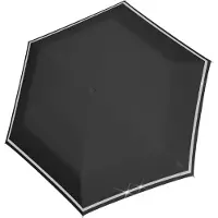 Knirps Unisex, Paraplu, Kids Rookie Reflecteert, Zwart
