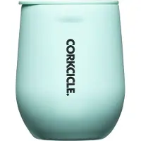 Corkcicle Stemless Cup 335ml- Sun Soaked Teal- Thermosbeker voor Wijn/Koffie- RVS- 3 laags geïsoleerd- thermosfles- drinkglas- reisbeker