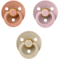 BIBS fopspeen 6-18 maand set 3 stuks Vanilla,Dusky lilac en Peach maat 2