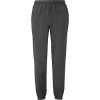 Fruit Of The Loom Heren Elastische Manchet Trainingsbroek / Joggingbroek (Donker Heater)