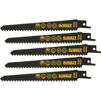 DeWalt - Reciprozaagblad - 152mm - HCS Staal - Set van 5