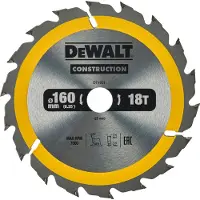 DeWalt Cirkelzaagblad - - DT1931-QZ - Hardmetalen tanden - Snel zagen - Geschikt voor hout met spijkers