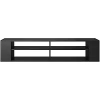 Selsey TV-meubel Frederique | Design spaanplaat zwart 140x30x31 cm tv-meubels | NADUVI