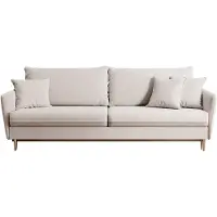 Selsey Zitbank Solara velvet | Design fluweel beige 221x90x100 cm zitbanken | NADUVI
