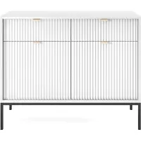 Selsey Dressoir Louis 2 deurs 2 lades | spaanplaat wit 104x83x39 cm dressoirs | NADUVI