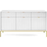 NADUVI Collection Dressoir Louis 3 deurs 3 lades | spaanplaat wit 154x83x39 cm dressoirs | NADUVI