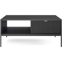 Selsey Salontafel Louis | spaanplaat zwart 104x46x68 cm salontafels | NADUVI