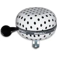 Basil polkadot - fietsbel - wit / zwart