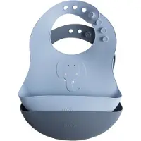 Trixie Siliconen slab 2-pack - Mrs. Elephant - Makkelijk afwasbaar - 100% Food Grade Silicone - Blauw