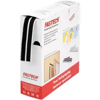 FASTECH B10-SKL999910 Klittenband Om vast te plakken Hotmelt Haak- en lusdeel (l x b) 10 m x 10 mm Zwart 10 m
